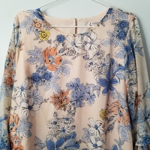 Nanette Lepore Pink Floral Ruffle Dress size 12 - Picture 5 of 11